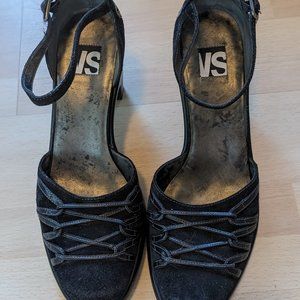 VS Black Ankle Strap Platform